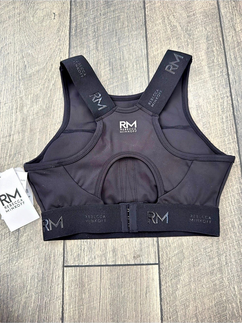 RM Rebecca Minkoff Black Sports Bra NWT. Sz S